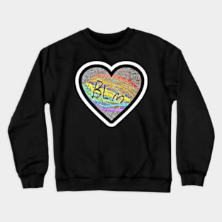 BLM 🖤 Pride - Double Sticker Black - Front Crewneck Sweatshirt